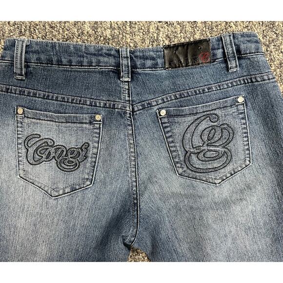 COOGI Vintage Low Rise Logo Pocket Boot Cut Denim Jeans Sz 7/8 | 28" Waist - Picture 5 of 10